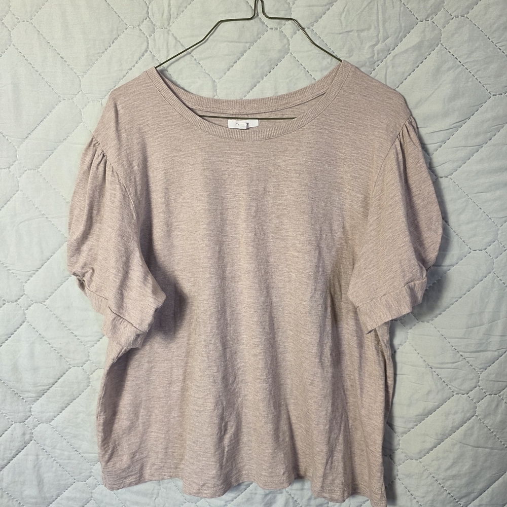 Maurices Sweet Bliss Ruffle Sleeve Top - Simply StyleSz XL Beige